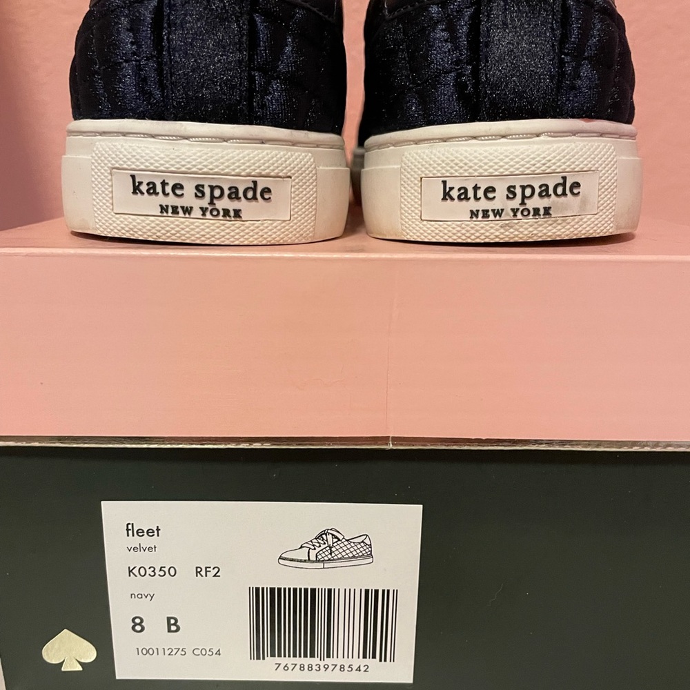 Kate Spade Blue Velvet Shoes. Like New, Box included. - Picture 3 of 5